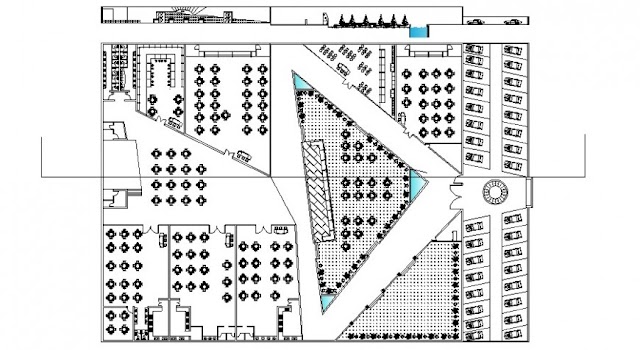 RESTAURANT BUILDING BLOCK DETAIL 2D VIEW WORKING PLAN AUTOCAD FILE