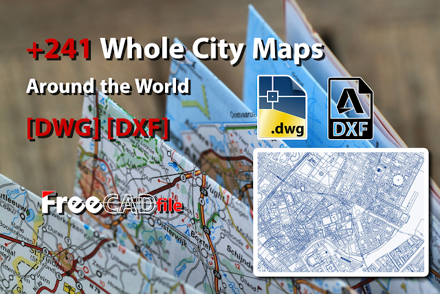 +241 Maps of Cities Around the World [DWG] [DXF]