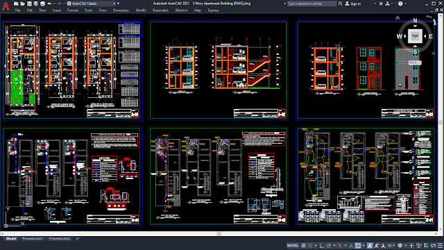 3-Storey Apartment Building [DWG]