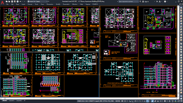 7-Storey Apartment Building [DWG]
