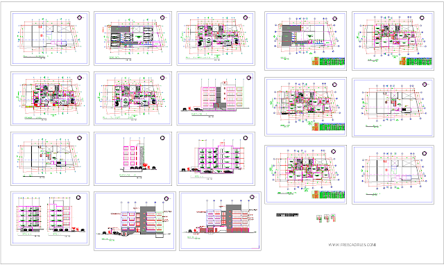 Apartments building DWG