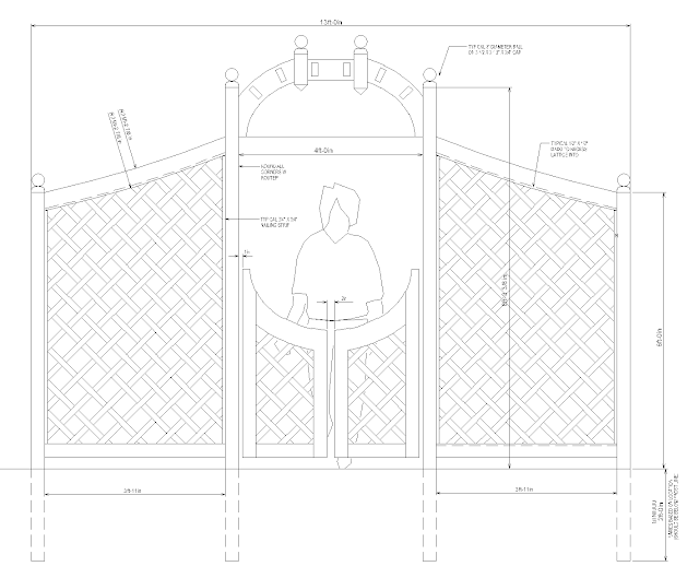 Arbor Pergola in 2D DWG Drawing