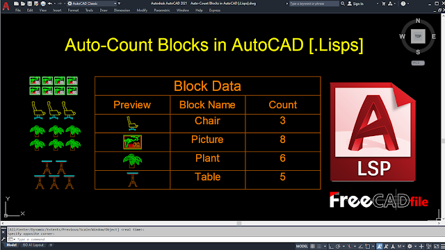 Auto-Count Blocks in AutoCAD [.LISP]