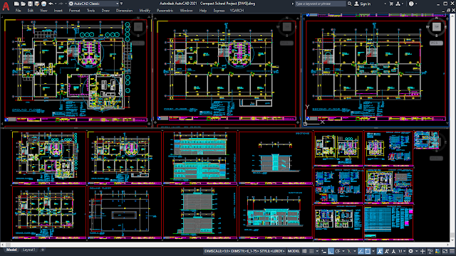 Compact School Project [DWG]