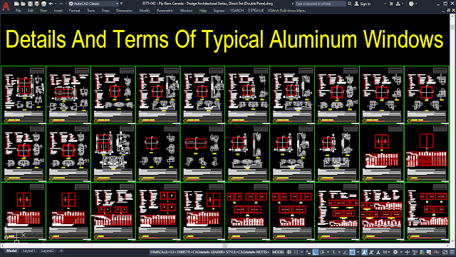 Details Of Typical Aluminum Windows [DWG, PDF]