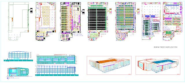 Factory Building With Elevation Details [DWG]