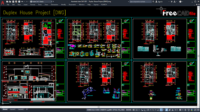 Duplex House Project [DWG]