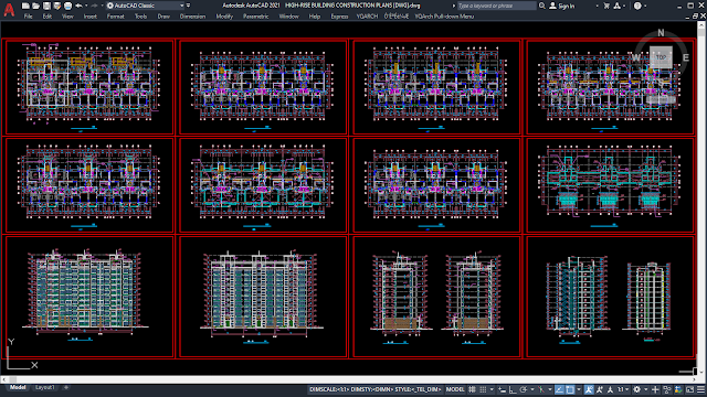 HIGH-RISE BUILDING CONSTRUCTION PLANS [DWG]