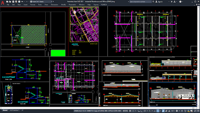 Industrial Warehouse and Offices [DWG]
