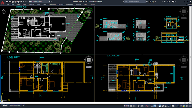 Modern House Plan [DWG]