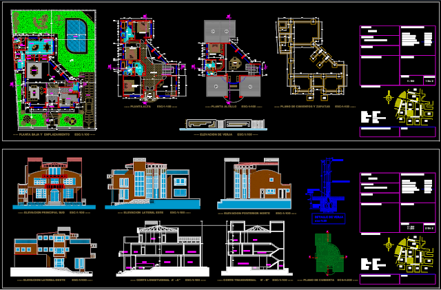 Modern Villa Plan [DWG]