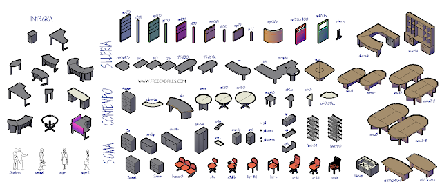 Office Furniture 3D - DWG
