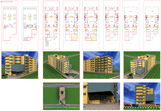Office building, 8 stories DWG