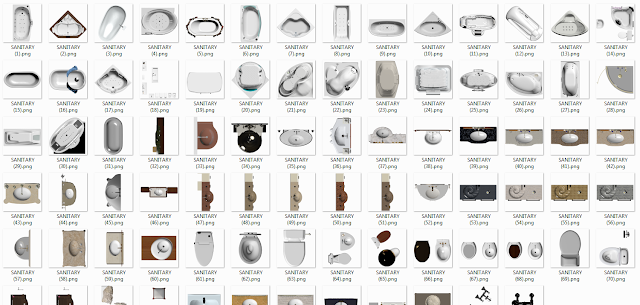 Top bathroom view Sanitary ware