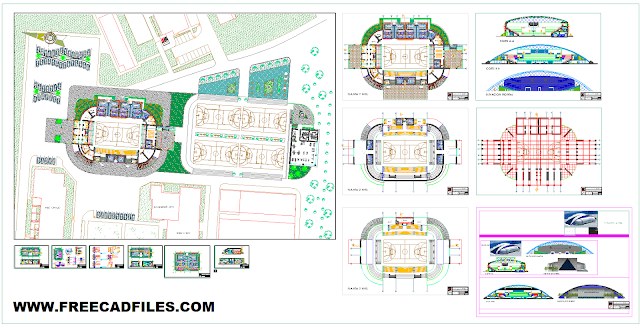 Sports Stadium Project [Colosseum] DWG
