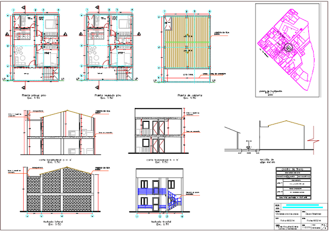 Two-level house DWG