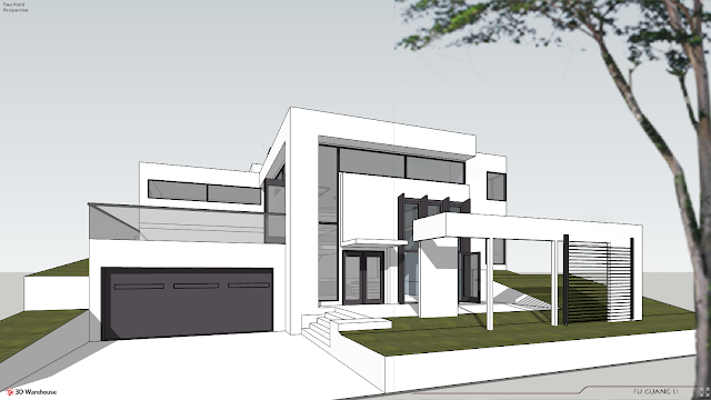 MODERN BUNGALOW HOUSE - SketchUp File