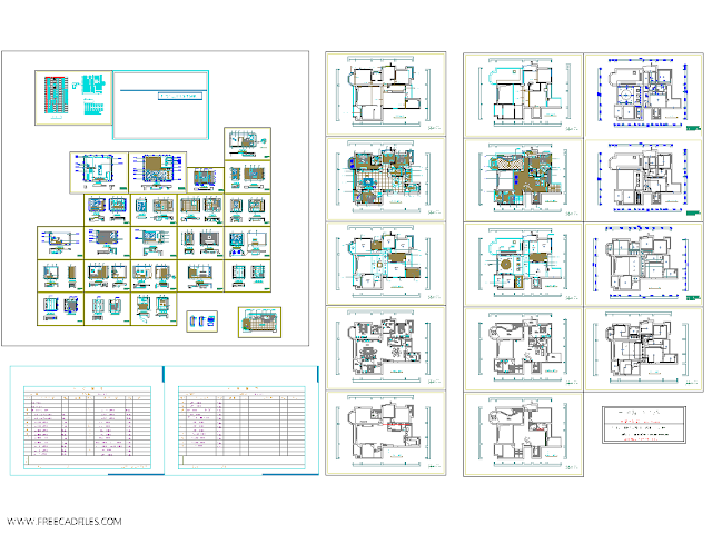 Villa Details Project Dwg Download