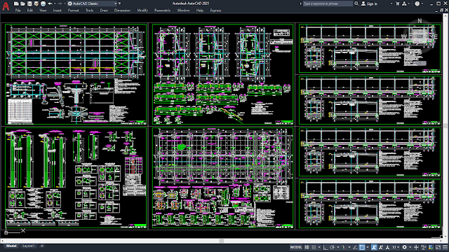 Warehouse - Steel and Concrete Structure [DWG]
