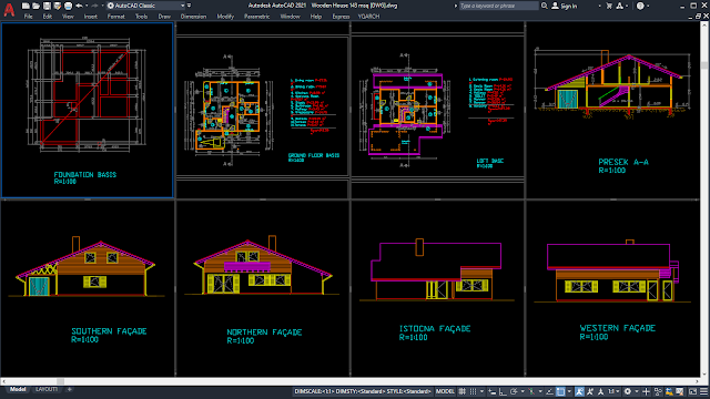 Wooden House 143 sqm [DWG]