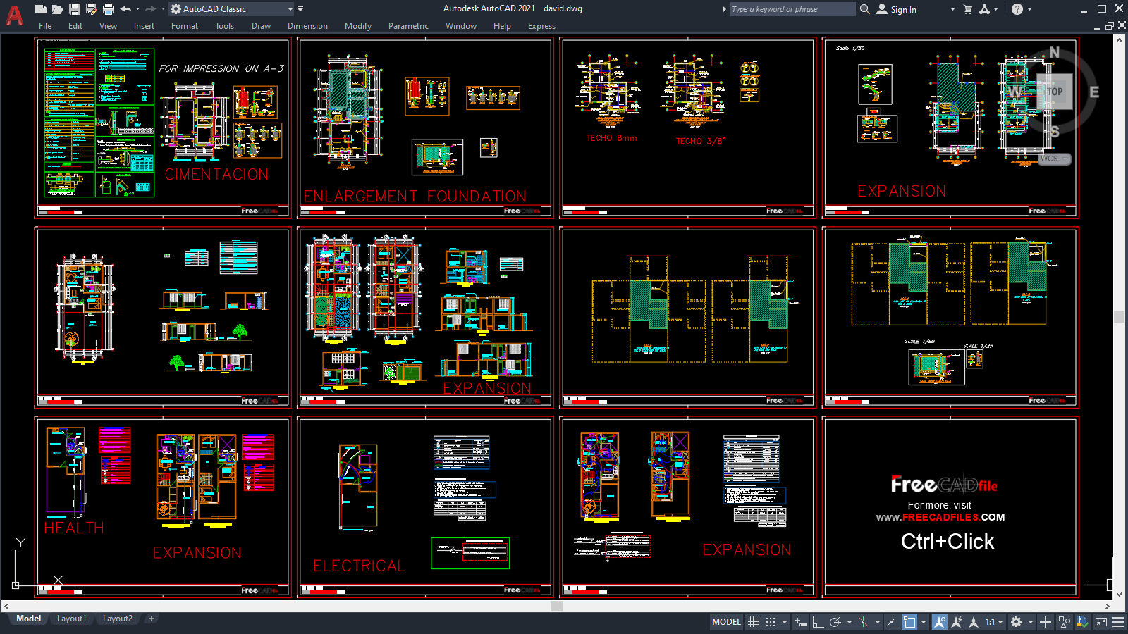 Duplex house project [DWG]