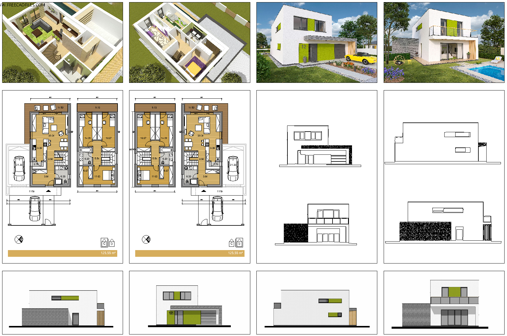 Family house 120 mq [DWG,PDF,JPG]