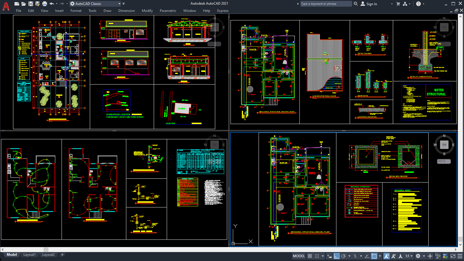 Modern House of 127 sqm, One Floor [DWG]
